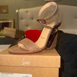 Christian Louboutin Shimmer Heels - Gold and Silver